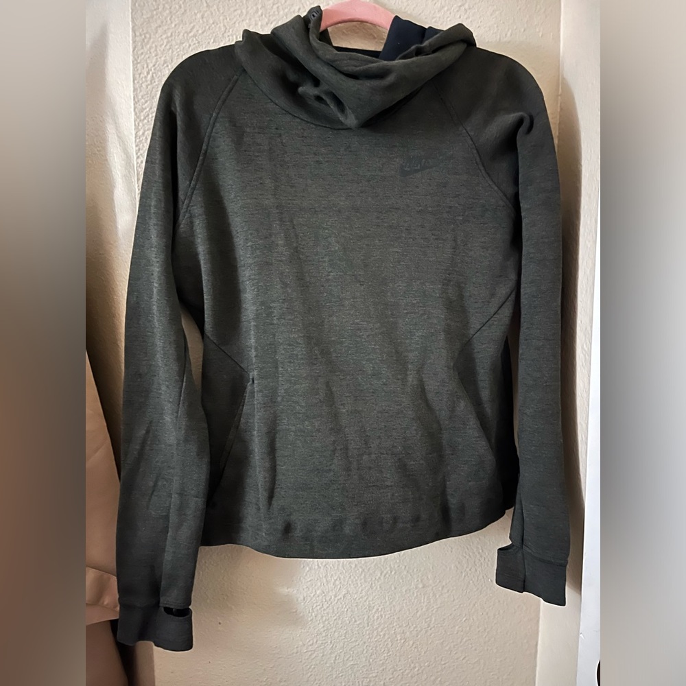 Nike Olive Cowl Neck Hoodie Sweatshirt size Medium